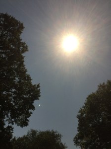 imperfect image of solar eclipse of 2017